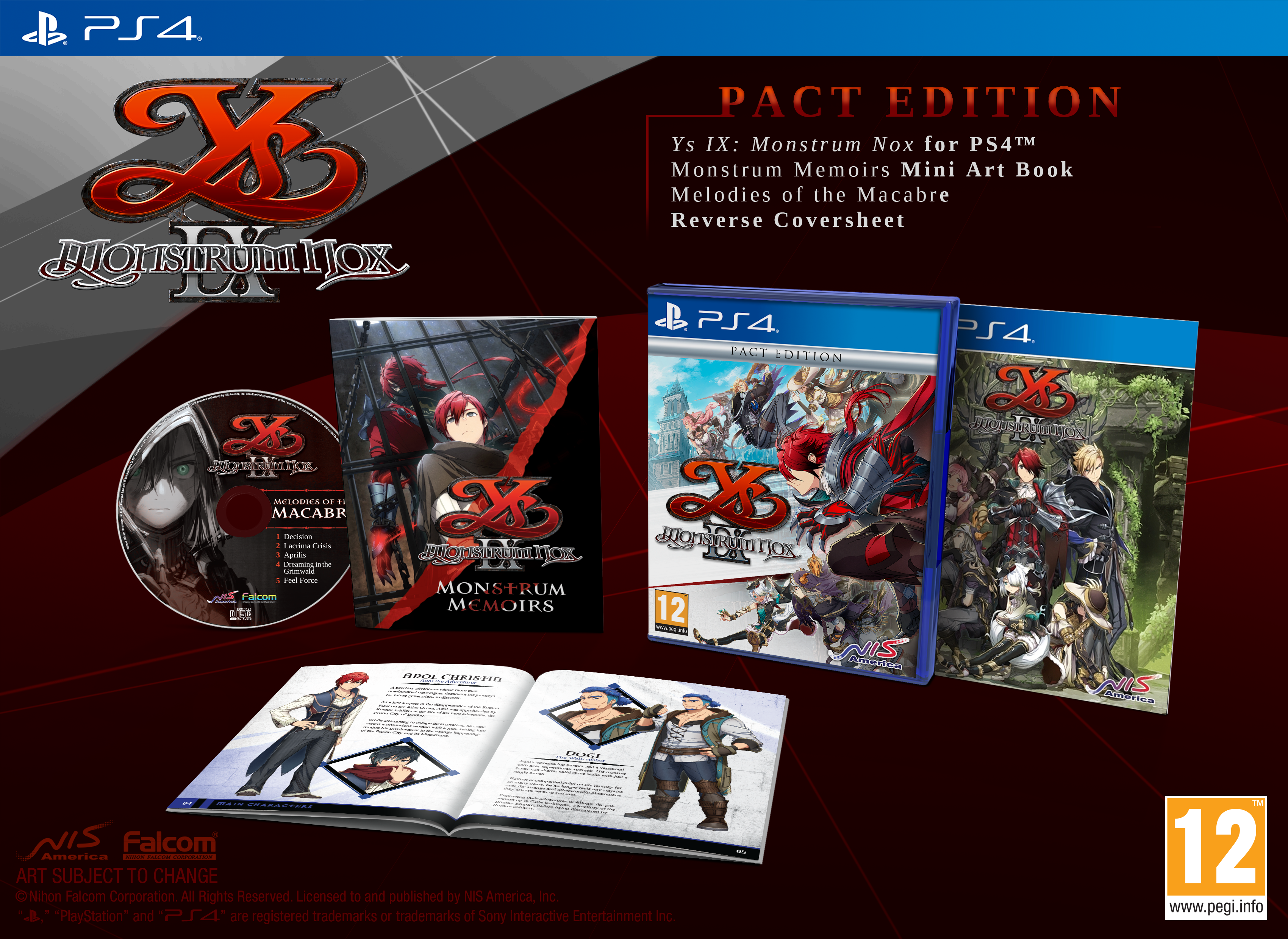Ys IX: Monstrum Nox - Pact Edition - PS4® – NIS Online Store Ys IX: Monstrum Nox - Pact Edition - PS4® – NIS Online Store
